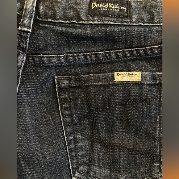 Y2K David Kahn Dark Wash Low Rise Straight Leg Jeans Tall 34” Inseam USA - Picture 6 of 9